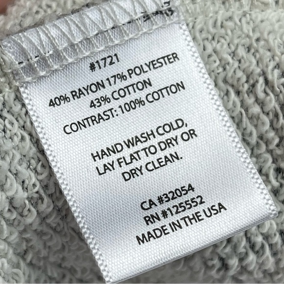 Anthropologie Dolan size small heather gray with cream zip up sweater - Picture 5 of 5